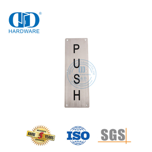 Placa de sinal quadrada de aço inoxidável, placa de pressão para porta de banheiro, banheiro, assinatura Plate-DDSP004