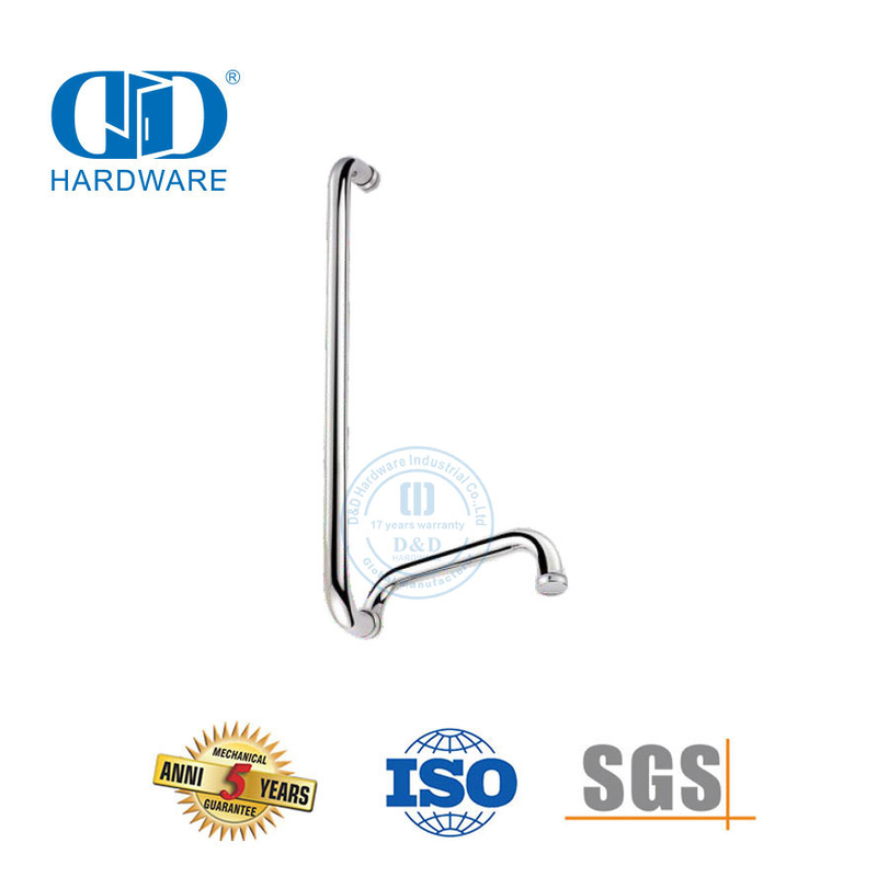 Aço inoxidável banheiro dupla face de vidro temperado puxador da porta do banheiro puxar Handle-DDPH018