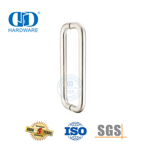 Maçanetas de porta de vidro para aplicação comercial de aço inoxidável D Pull Handle-DDPH007