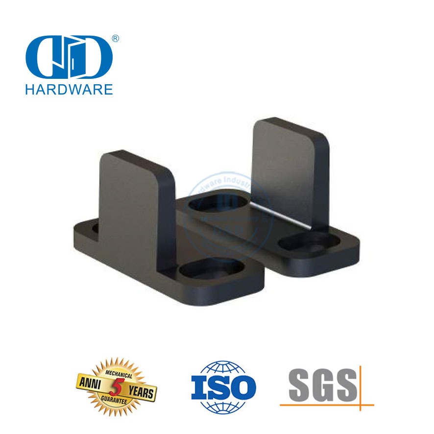 Aço inoxidável preto porta dupla porta do celeiro ferragem piso inferior Guide-DDBD085