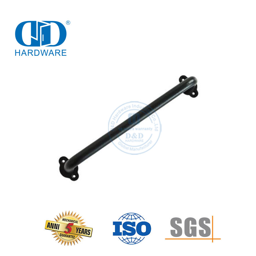 Aço inoxidável preto duplo estilo celeiro porta ferragem ao ar livre alça deslizante porta do celeiro Hardware-DDBD092