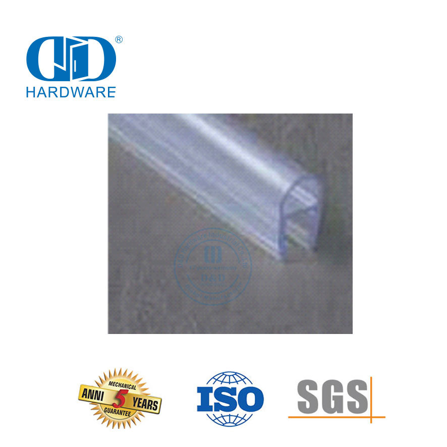 Acessórios de ferragem de vidro chuveiro porta deslizante banheiro pvc borracha impermeável vedação Strip-DDWS002