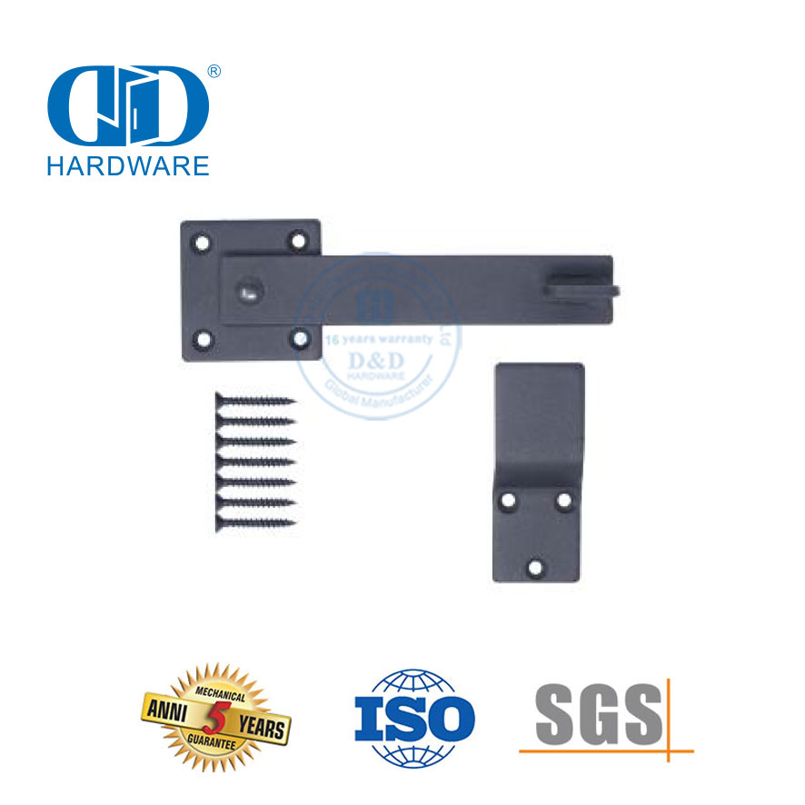 Aço inoxidável sistema de cor preta ferragem da porta do celeiro fechadura da porta dupla guarda madeira Hardware-DDBD128