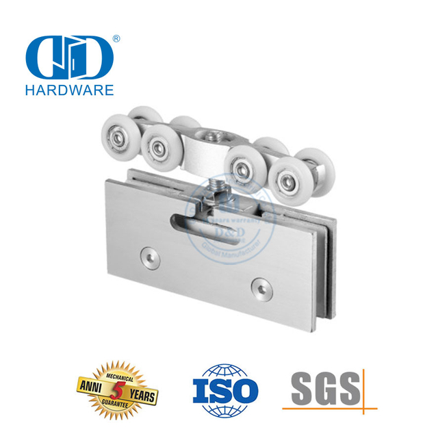 Braçadeira de porta de aço inoxidável, ferro, porta deslizante, rolo de suspensão, acessórios de móveis para porta dupla deslizante-DDGS132
