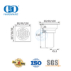 Acessórios de banheiro cromados de aço inoxidável, apartamento de hotel, dreno de piso comercial-DDFD0013