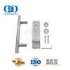 Porta deslizante de varanda em aço inoxidável polido maçanetas de porta de celeiro conjunto de porta dupla face Handle-DDBD102 PSS