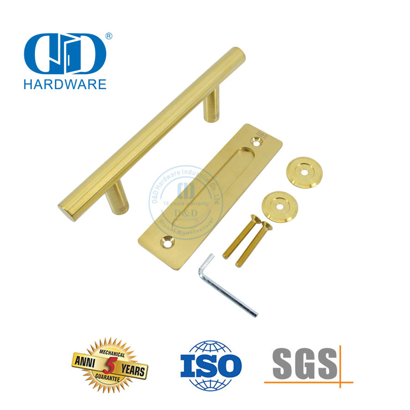 Hardware de celeiro de aço inoxidável maçaneta nivelada maçaneta de porta deslizante maçaneta-DDBD102 SSS