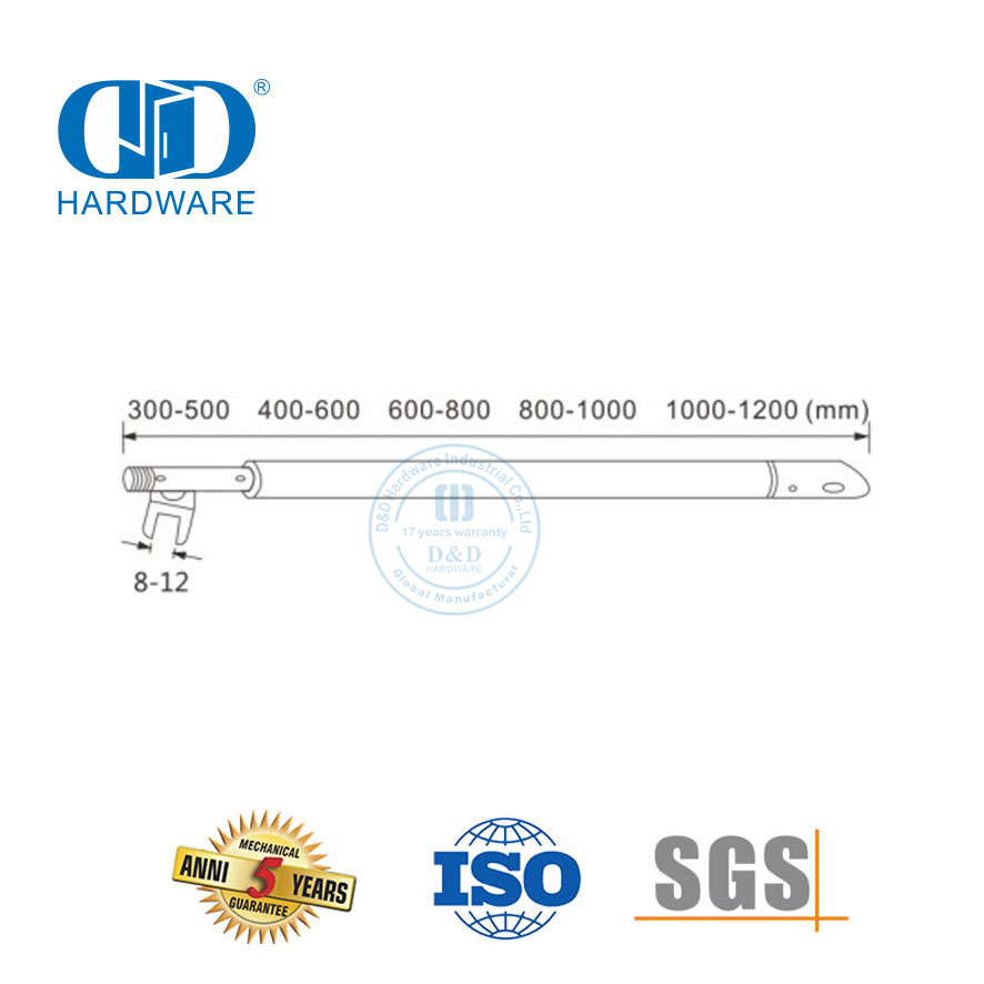 Aço inoxidável fornecimento direto da fábrica comercial banheiro ajustável haste de chuveiro painel vidro suporte Connector-DDSC022