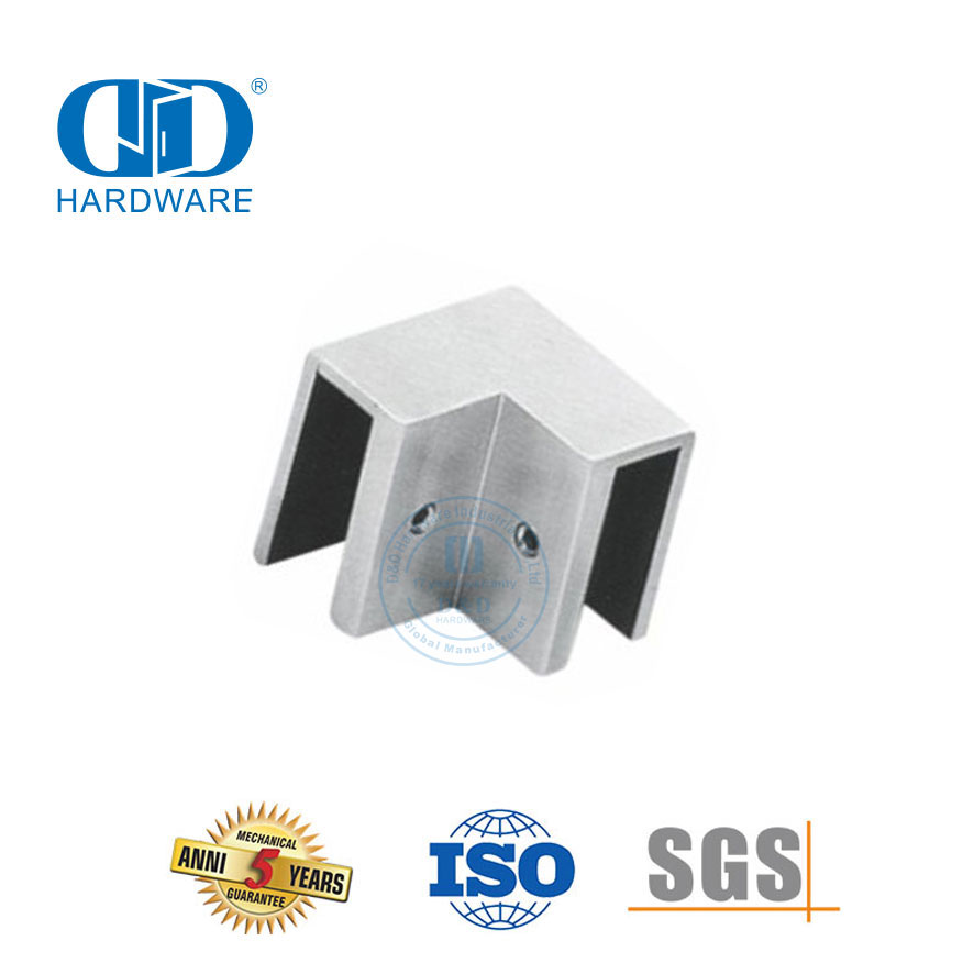 Conector de suporte de painel de vidro de aço inoxidável conector de tubo conector de suporte de vidro para suportar Pipe-DDSC020