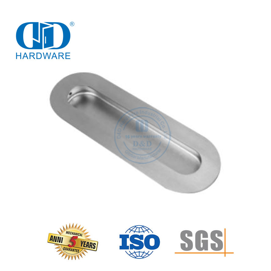 Hardware de construção de aço inoxidável maçaneta da porta do celeiro maçaneta da porta deslizante conjunto puxar e flush Hardware-DDBD110