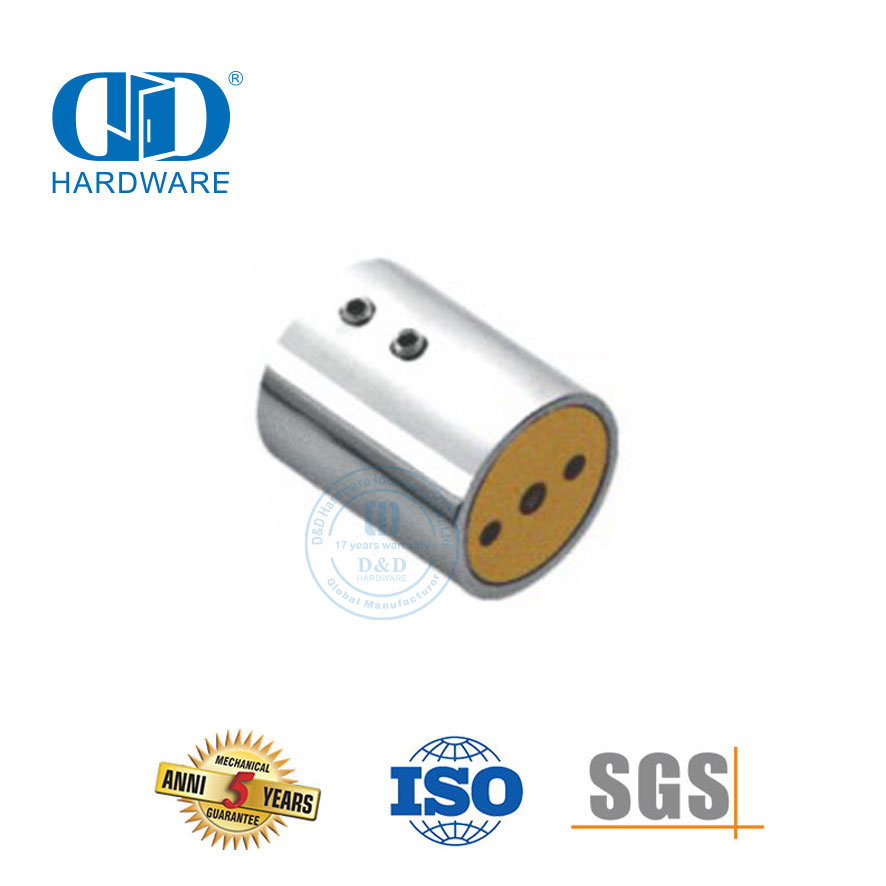 Sistema de cubículo de chuveiro de aço inoxidável, painel de chuveiro de vidro sem moldura, suporte de painel de vidro Connector-DDSC033
