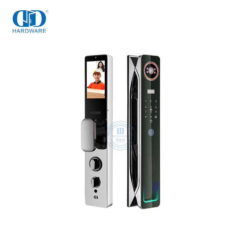 Visor de porta digital biométrico inteligente, impressão digital, aplicativo, controle remoto, fechaduras inteligentes -DDEL007
