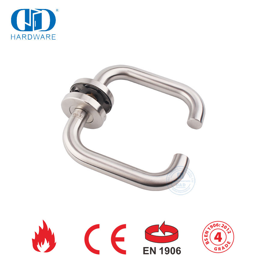 Adequado para porta de metal EN 1906 SUS 316 alça de alavanca oca-DDTH001-SSS