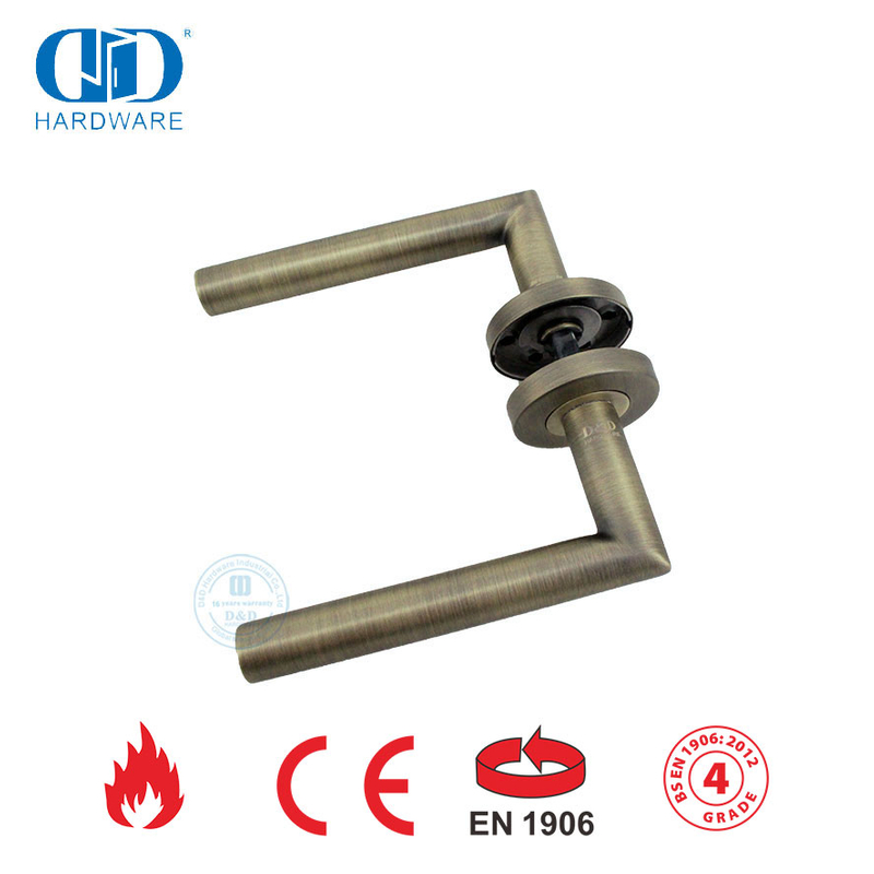 Certificação EN 1906 Alavanca de latão antigo tipo maçaneta externa embutida-DDTH003-AB
