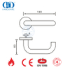 Maçaneta de porta tubular redonda de aço inoxidável EN 1906 com acabamento PSS-DDTH001-PSS