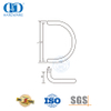 Puxador de aço inoxidável prateado tipo D de volta para trás para porta principal de vidro Hardware-DDPH006