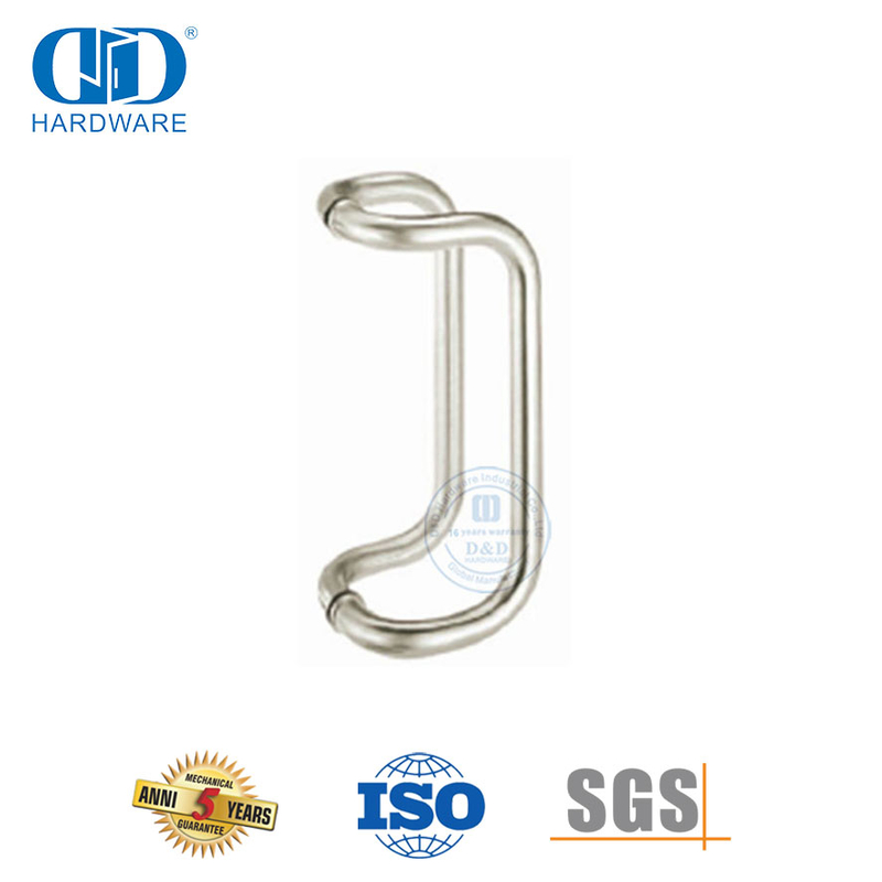 Puxador de maçaneta de porta de vidro comercial curvado de alta qualidade para porta de vidro-DDPH005