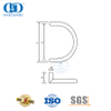 Banheiro de vidro em forma de C Porta de aço inoxidável Hardware puxar e nivelar maçaneta da porta do celeiro Set-DDPH003