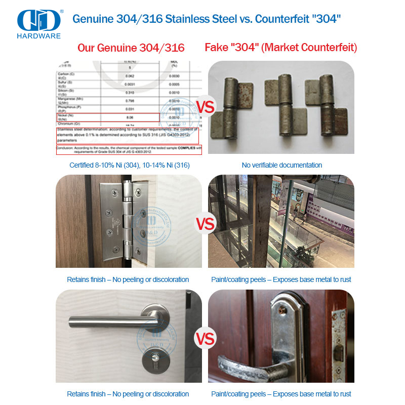 ANSI BHMA 5 polegadas 4,8 mm de espessura dobradiça de topo para portas de saída de incêndio de emergência em hotel-DDSS001-ANSI-1-5x4x4,8mm