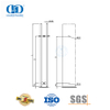 Maçaneta da alavanca da porta de vidro com fechadura, ferragem para porta de vidro frontal de escritório com fechadura-DDPH040
