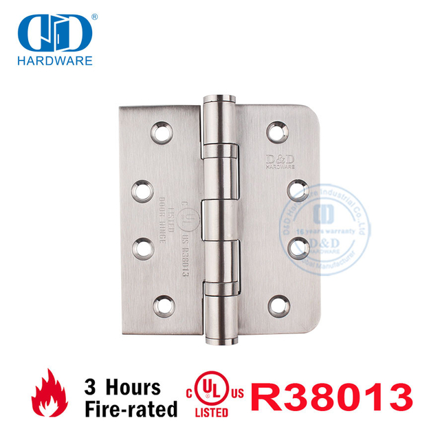 Preço de fábrica em aço inoxidável certificado UL americano ANSI à prova de fogo destacável quadrado e dobradiça de canto redondo Dobradiça de porta residencial-DDSS001-FR-4X3.5X3mm