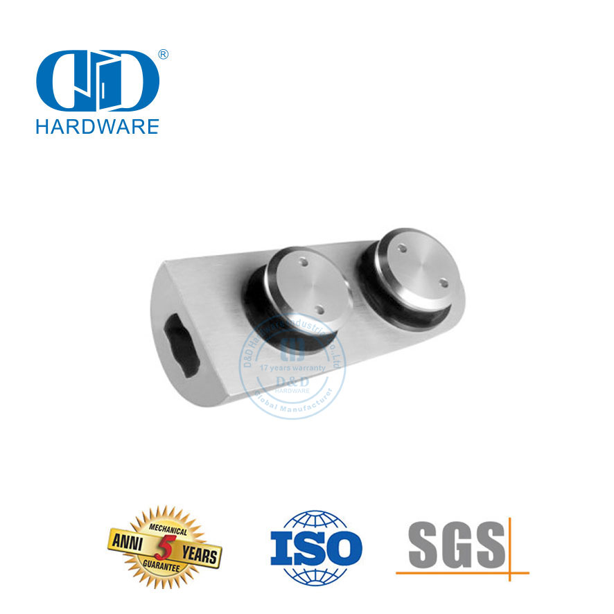 Pivô de porta inferior de aço inoxidável, hardware de porta de vidro, remendo de pivô, encaixe superior Pivot-DDGP012