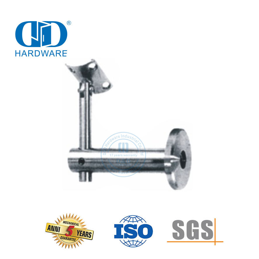 Acessórios de trilho de escada suporte de braçadeira de vidro de aço inoxidável porta de vidro corrimão Bracket-DDHB004