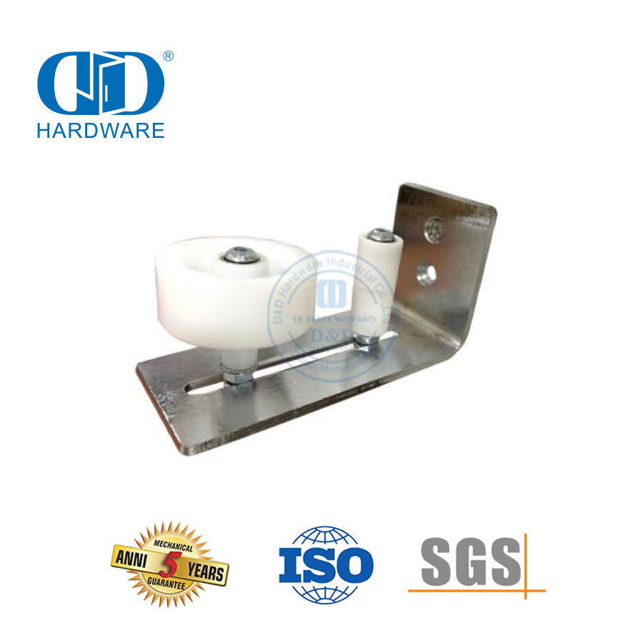 Fácil instalação de aço inoxidável preto fora ao ar livre deslizante porta do celeiro piso guia porta piso inferior Guide-DDBD089