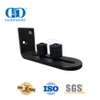 Guia de piso para porta de celeiro deslizante, aço inoxidável preto ajustável em aço carbono-DDBD084