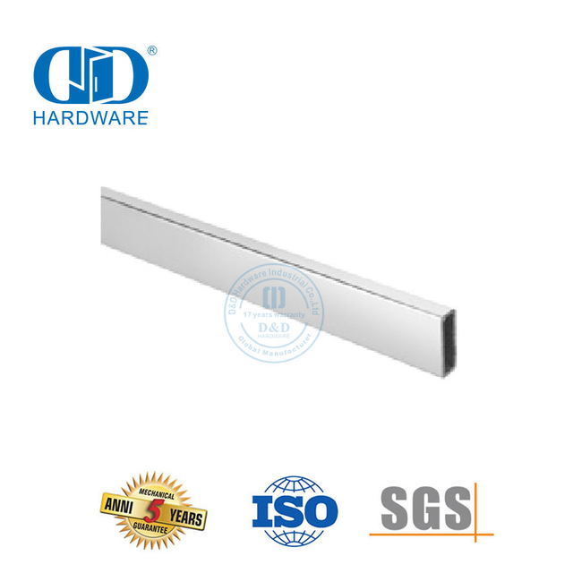 Acessórios de ferragens de vidro de aço inoxidável móveis ferragem banheiro porta deslizante quadrado Tube-DDSL001-9
