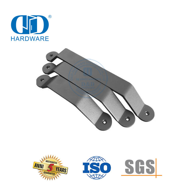 Madeira de aço inoxidável estilo popular preto maçaneta da porta do celeiro fabricante porta de madeira ao ar livre único lado Handle-DDBD121