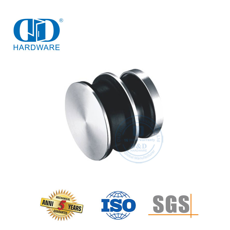 Porta deslizante de aço inoxidável personalizada, tubo de porta de chuveiro, rolo de vidro, hardware de porta para banheiro Door-DDGS110