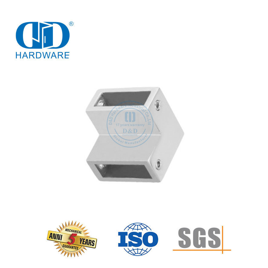 Aço inoxidável comercial sistema de cubículo de chuveiro painel de vidro suporte conector porta de vidro Accessories-DDSC011