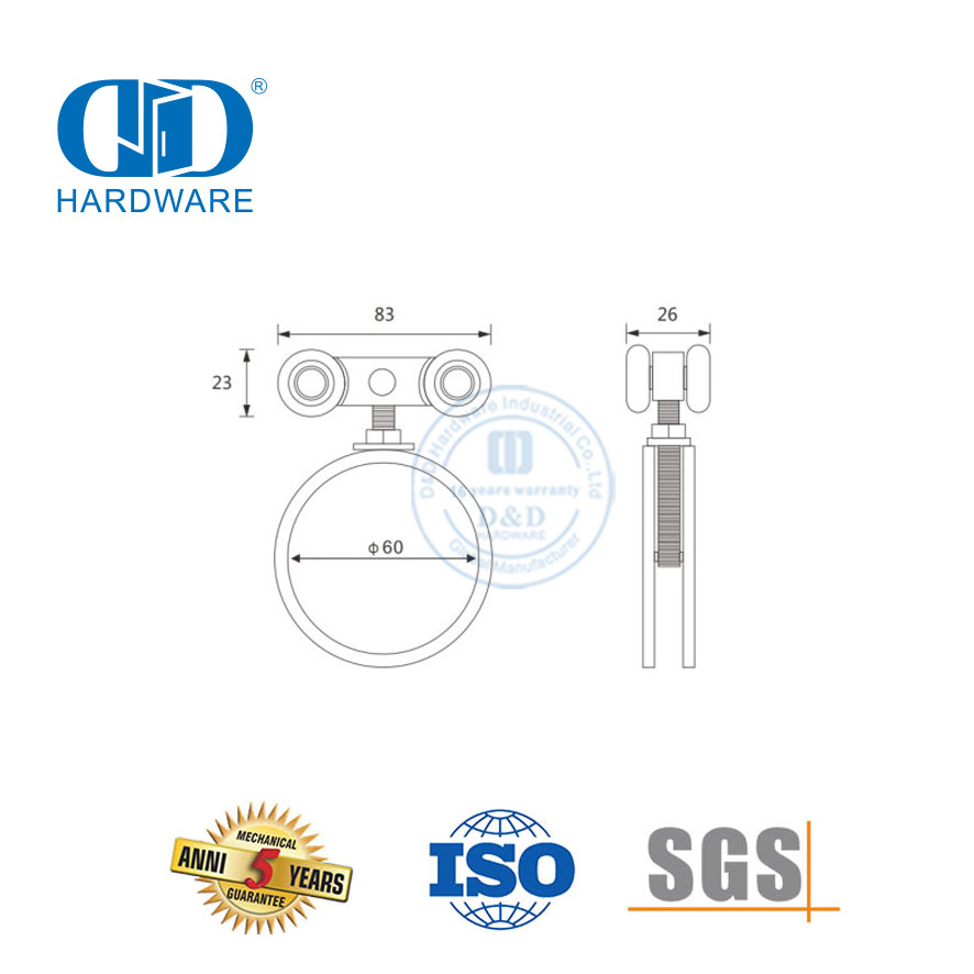 Cabide de porta deslizante, acessórios de banheiro de aço inoxidável, acessórios de porta de vidro para porta deslizante-DDGS131