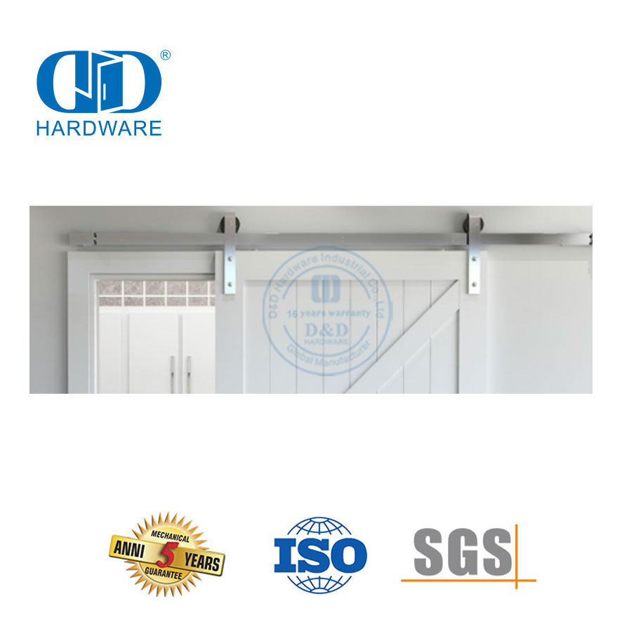 Fornecimento de fábrica de aço inoxidável moderno hardware de porta de celeiro pendurado acessórios de porta comercial móveis Hardware-DDBD043