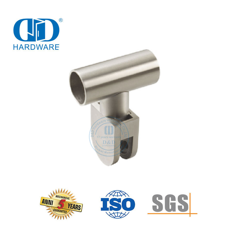 Conector de canto de parede de vidro de aço inoxidável Braçadeira superior de vidro Clipe de canto de tubo Conector de vidro-DDWC003