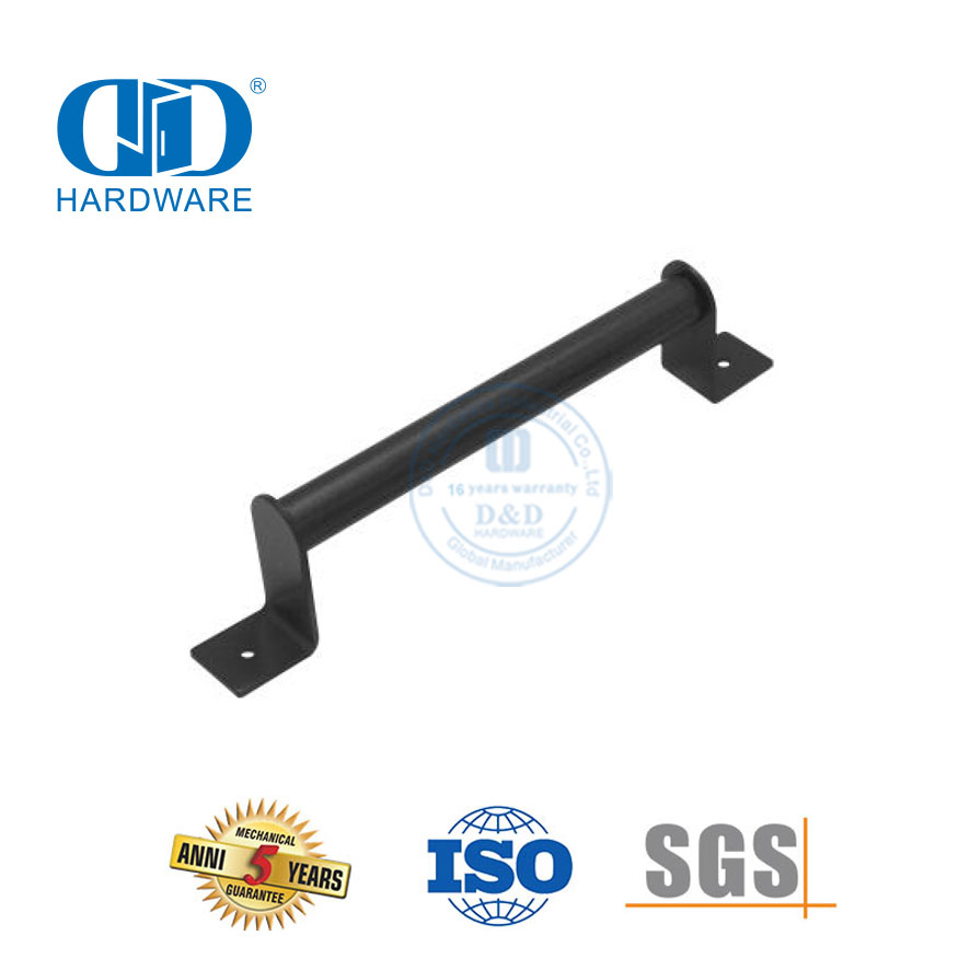 Maçaneta deslizante de aço inoxidável, resistente, revestido em pó, preto, puxador para porta de celeiro-DDBD098