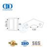 Conector de braçadeira de vidro de tubo quadrado de aço inoxidável de alta qualidade para acessórios de banheiro-DDSC017