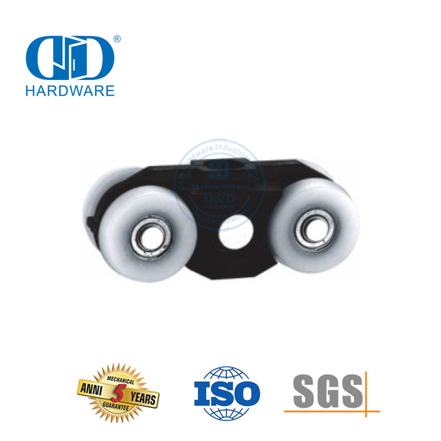 Rolo de porta de chuveiro deslizante de aço inoxidável, acessórios de banheiro, conjunto de acessórios de vidro para lavatório Restroom-DDGS153