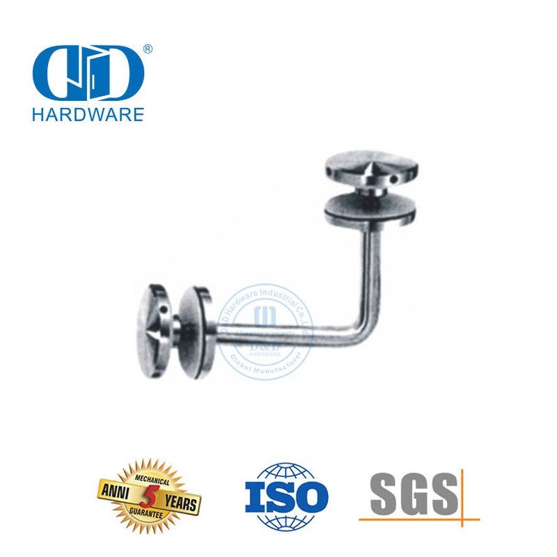 Fabricante de porta de aço inoxidável, montagem de vidro, balaustrada, corrimão, suporte-DDHB001