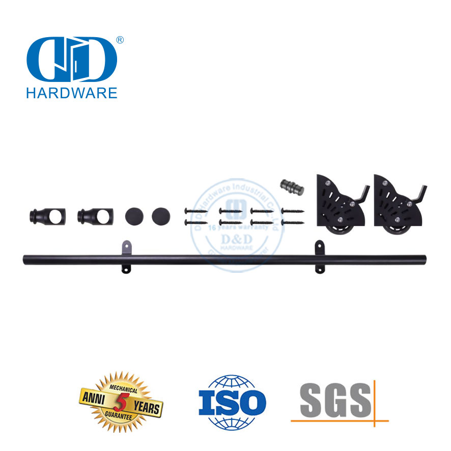 Aço inoxidável porta do celeiro ferragem acessórios da porta da frente maçaneta de entrada escada de madeira deslizante Hardware-DDBD029