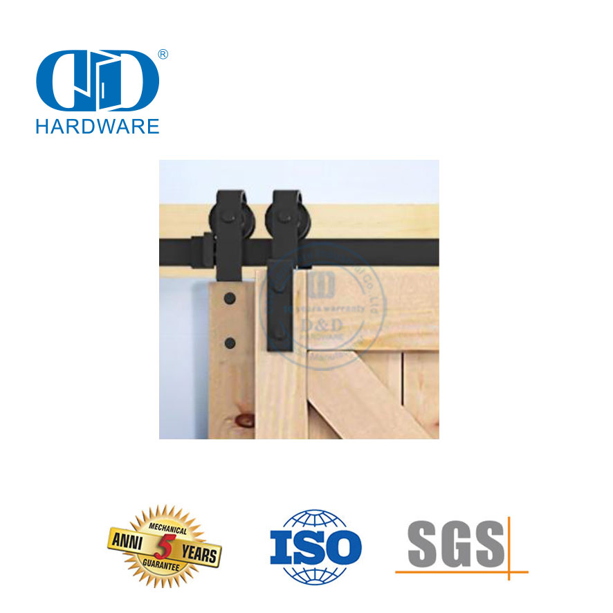 Trilho de porta de celeiro de aço inoxidável removível acessórios de hardware de porta de madeira porta deslizante doméstica Rail-DDBD020