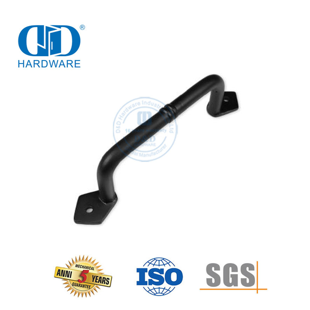 Aço inoxidável preto inserção de aço escondido porta embutida recesso deslizante maçaneta da porta do celeiro dupla face Handle-DDBD117