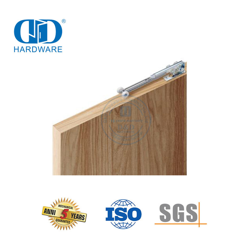 Aço inoxidável única peça de rolo de fechamento suave hardware invisível porta do celeiro ferragem garagem Hardware-DDBD057