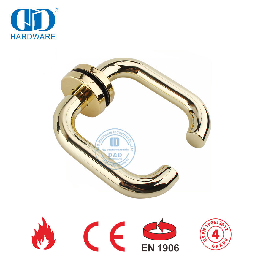 Maçaneta de aço inoxidável 304 BS EN 1906 para porta de madeira-DDTH001-PVD