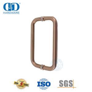 Puxador de porta de vidro para chuveiro tubular redondo de aço inoxidável-DDPH007-A-RG