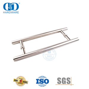Maçaneta de porta de vidro de aço inoxidável fornecedor profissional da China para portas de entrada-DDPH001-D-SSS