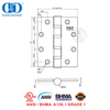 Preço de fábrica listado na UL certificado Bhma com classificação de fogo em aço inoxidável NRP dobradiça de porta comercial-DDSS001-ANSI-1-4.5x4.0x4.6mm