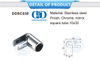 Aço inoxidável trilho de mão clipe conector acessórios glasss chuveiro hardware comercial chuveiro cubículo System-DDSC038