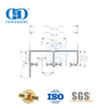 Aço inoxidável moderno silencioso bypass escondido deslizante porta do celeiro ferragem de aço garagem Hardware-DDBD070